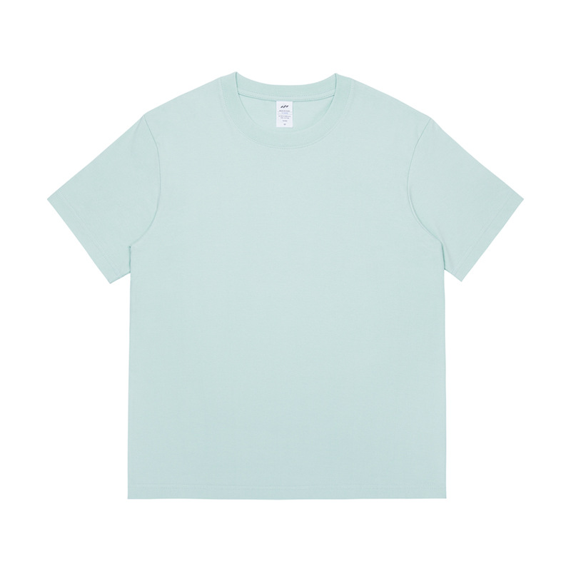2024 Summer mens women shirts tees 230g heavy cotton short sleeve T-shirts men loose solid color base shirt T shirt white clothes shirt Breathable S-4