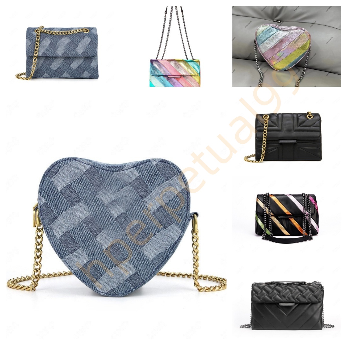 Handbag for women Sales Staff Mini Evening Luxury Heart purse Chain Diagonal shoulder strap flap tote bag Clutch designer bag