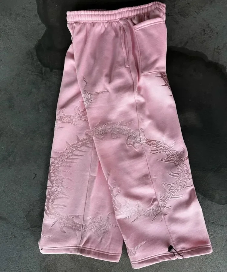 Autumn Ghoul Embroidered Hoodie Suit Street Harajuku Plus Velvet Warm Casual Y2k Winter Clothes Women Traf 241121