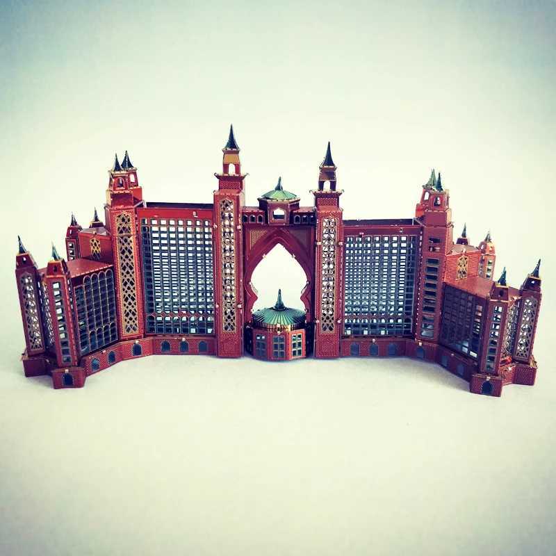 Love Spell All Metal DIY Architecture Puzzle 3D Model Mini Stereo Mosaic Color Atlantis Hotel X241122