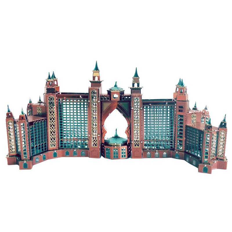 Love Spell All Metal DIY Architecture Puzzle 3D Model Mini Stereo Mosaic Color Atlantis Hotel X241122