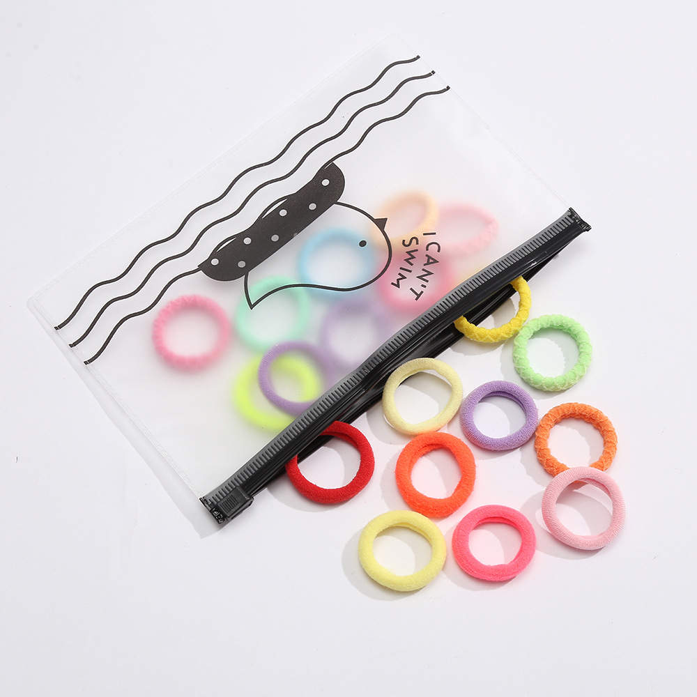 Creative cartoon chicken semi transparent ring bag travel portable storage bag rubber band underwear zipper packaging bag
