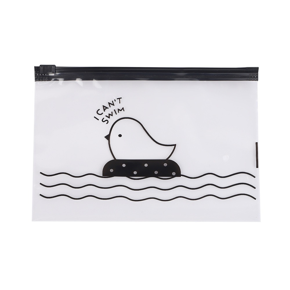PE transparent storage packaging bag back to school season blood circulation simple learning supplies storage bag leather elastic band underwear gift 