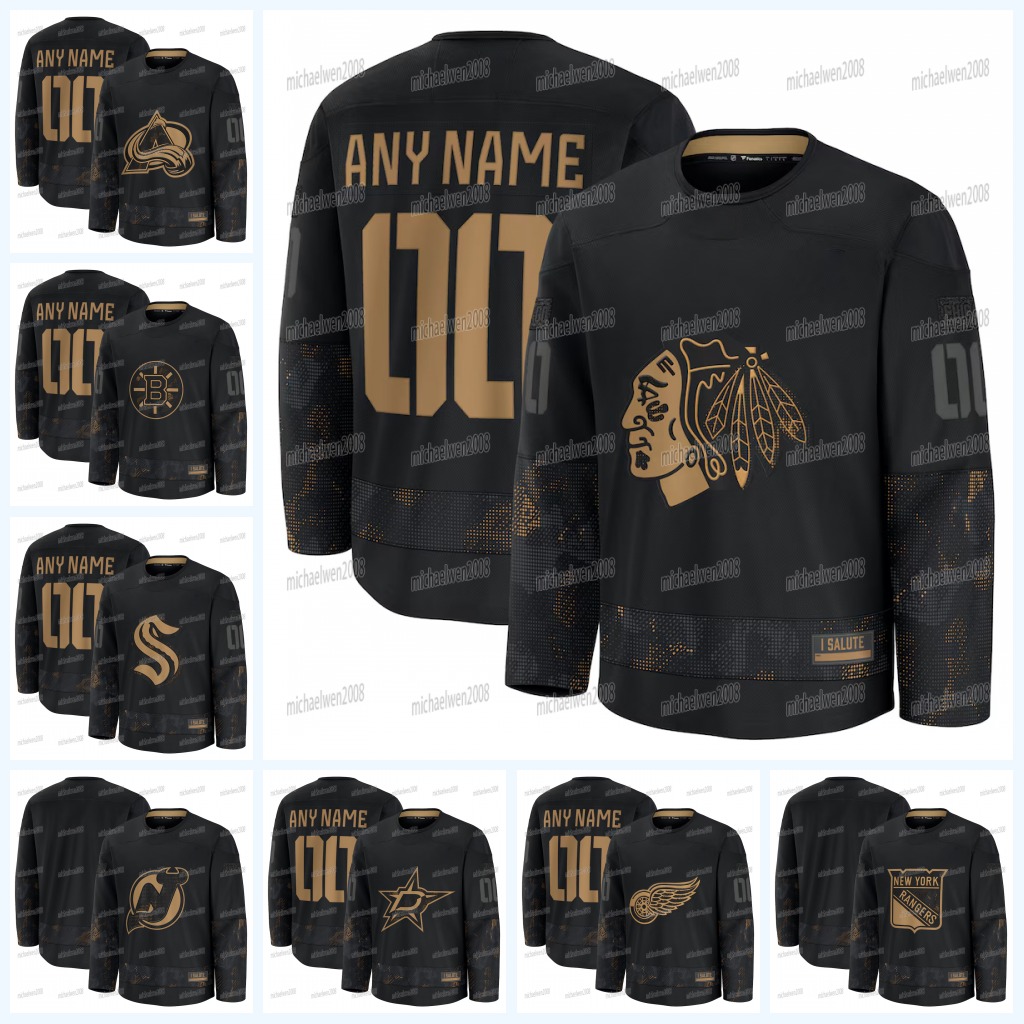 2024 Military Appreciation Personalized Jersey Alex Ovechkin Nico Hischier Brady Tkachuk Sidney Crosby Brayden Schenn Victor Hedman Clayton Keller Mark Stone