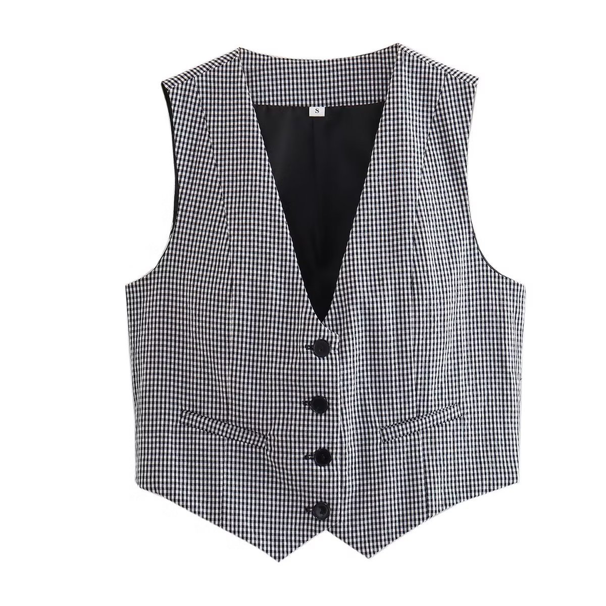 women Single breasted suit vest Woman's Vest White V Neck Single Breasted Vintage Retro Tooling Waistcoat Formal Casual Business Slim Waistcoat W