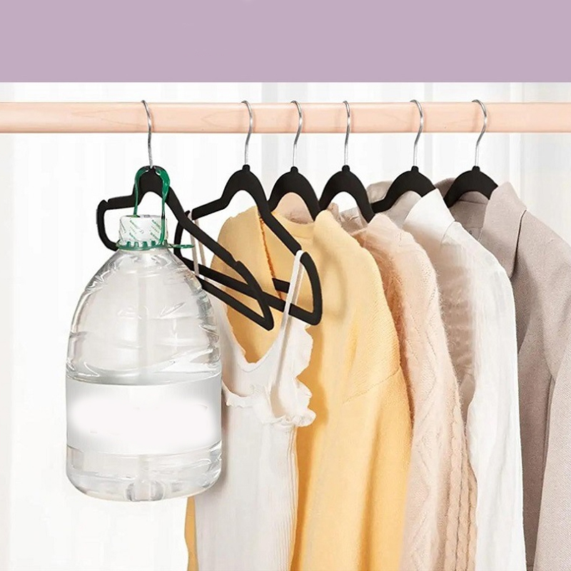 New Creative Plush Hanger Anti slip Durable Space saving Velvet Hanger High end Home Suit Dress Clothes Sorting and Storage Hanger traceless YA283