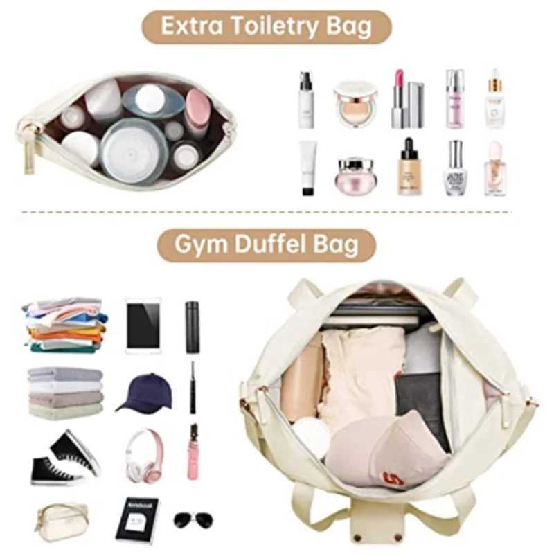 Gym Bag for Women Sports Travel Duffel Bag with USB Charging Port Weekender Overnight Bag with Wet Pocket and Shoes CompartmentXJ241122