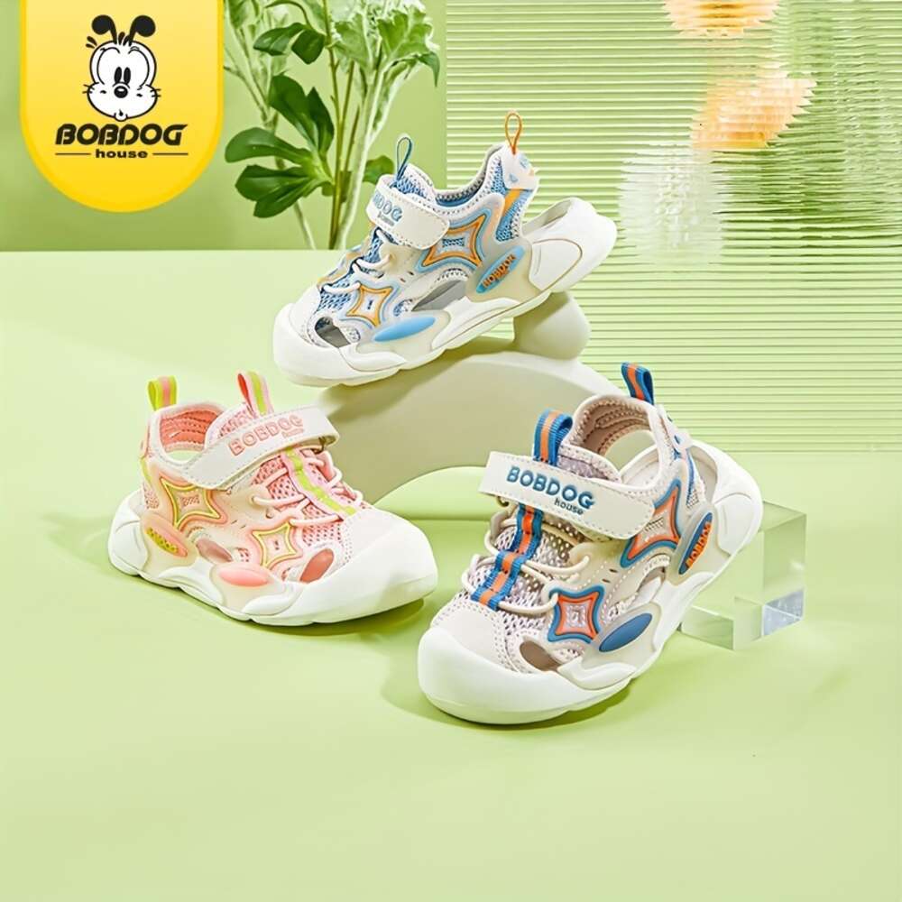BOBDOG House Unisex Kid's Toddl's Close Toe Breathable Sandals, Comfy Non Slip Durable Soft Sole Beach Wat Shoes for Boy's & Girl'