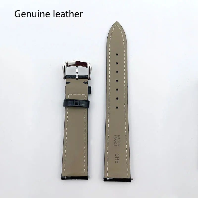 Full leather cowhide strap high-end breathable and durable suitable for tank//Santos leather strap accessories 241122
