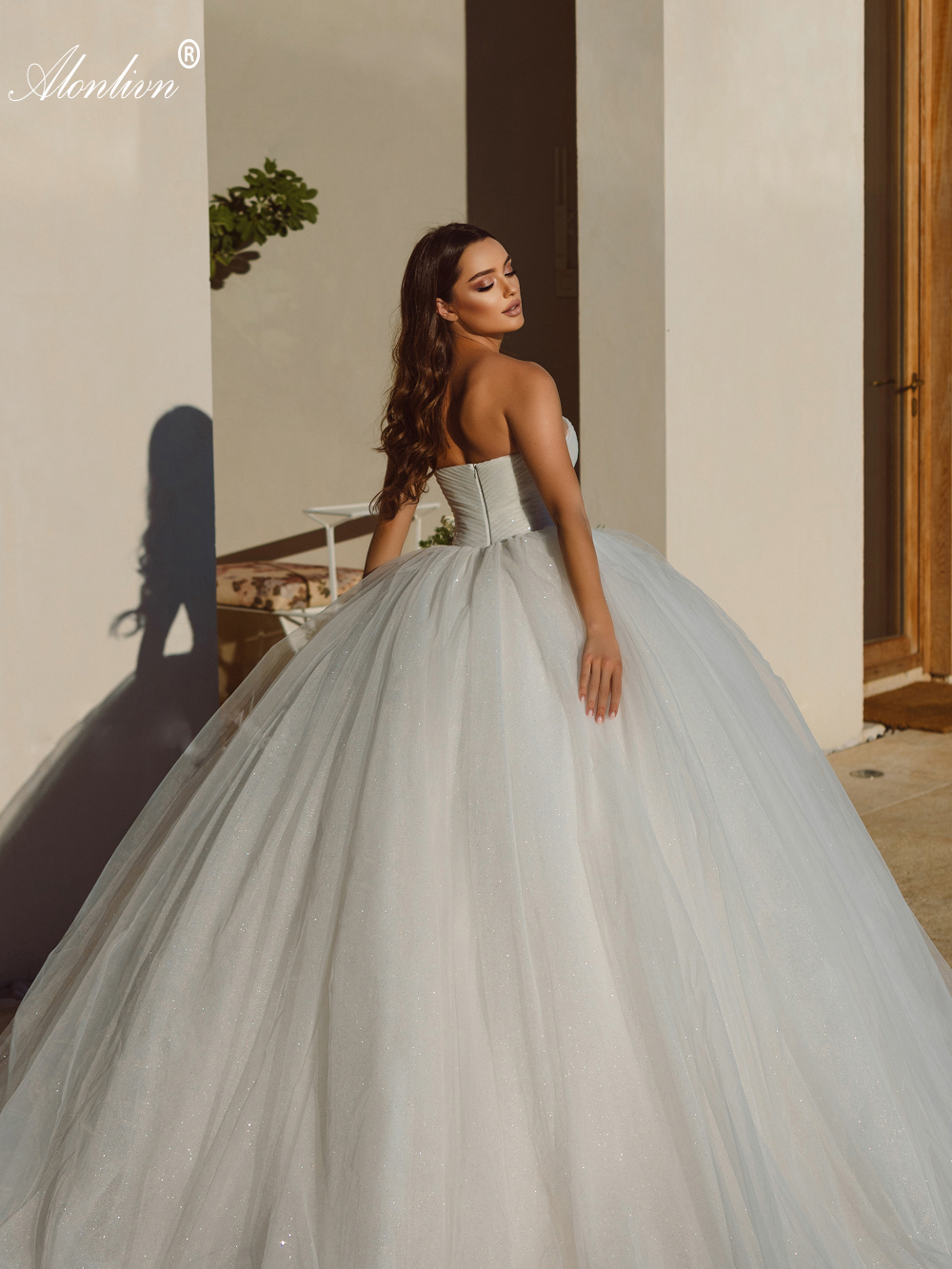 Sparkly Beading Lace Ball Gown Wedding Dress Off Shoulder Sleeveless Sweetheart princess Bridal Gowns 2024