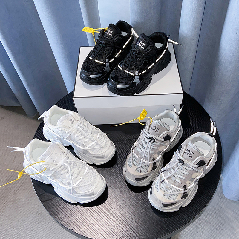 Internet celebrity couple's dad women's trend new small white student casual sports shoes men