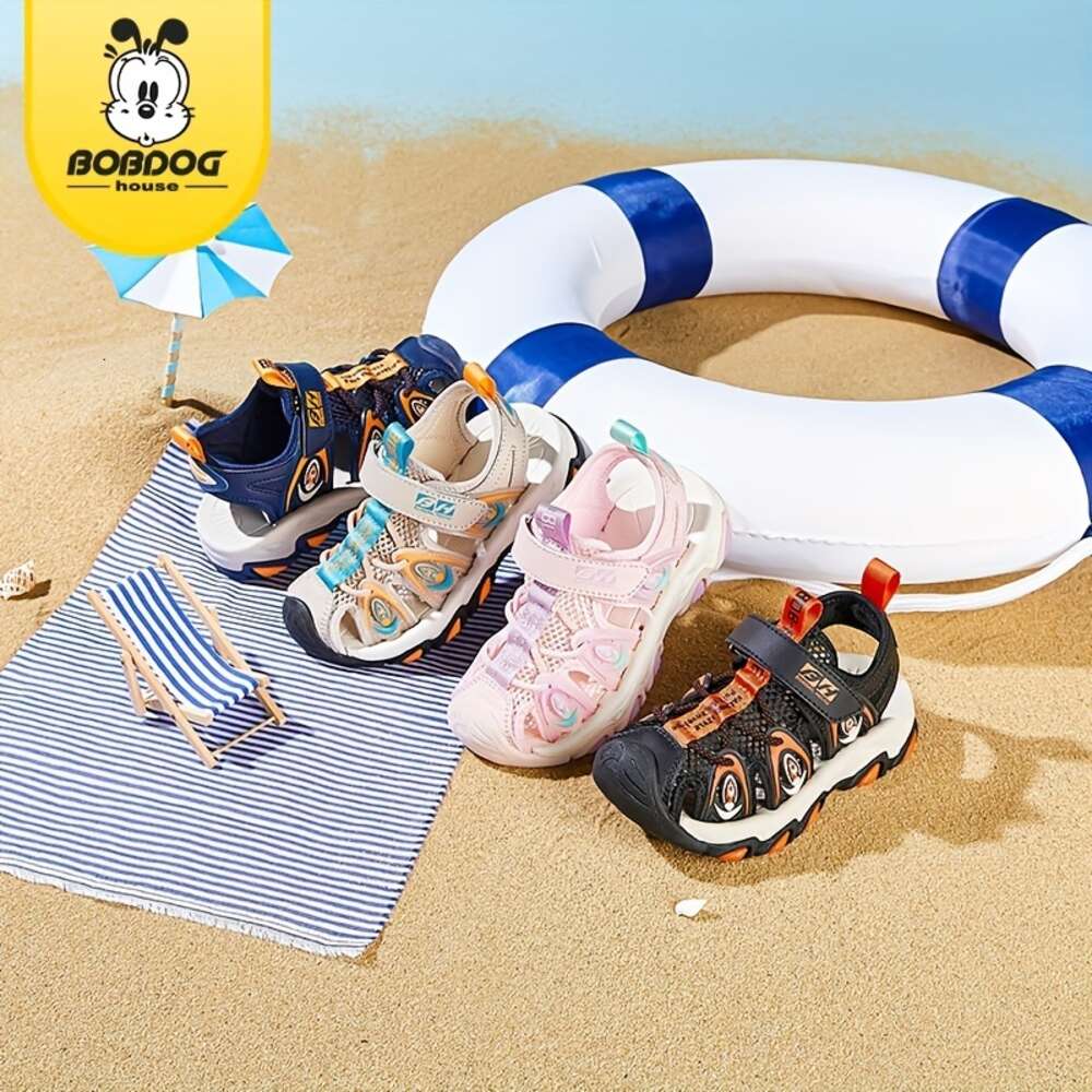BOBDOG House Unisex Kid's Close Toe Breathable Sandals, Comfy Non Slip Durable Beach Water Shoes for Boy's & Girl's Outdoor Activities 