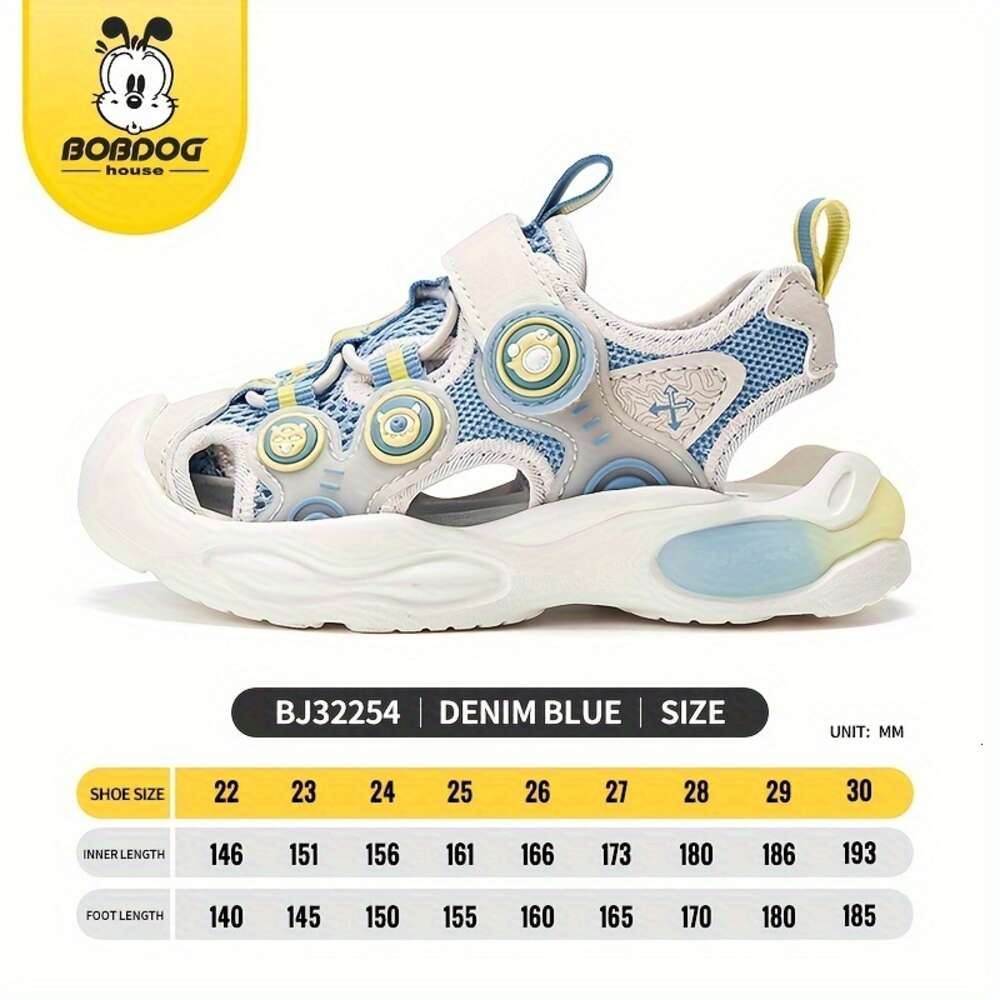 BOBDOG House Unisex Kid's Toddler's Close Toe Breathable Sandals, Comfy Non Slip Durable Soft Sole Beach Water Shoes for Boy's & Girl&#