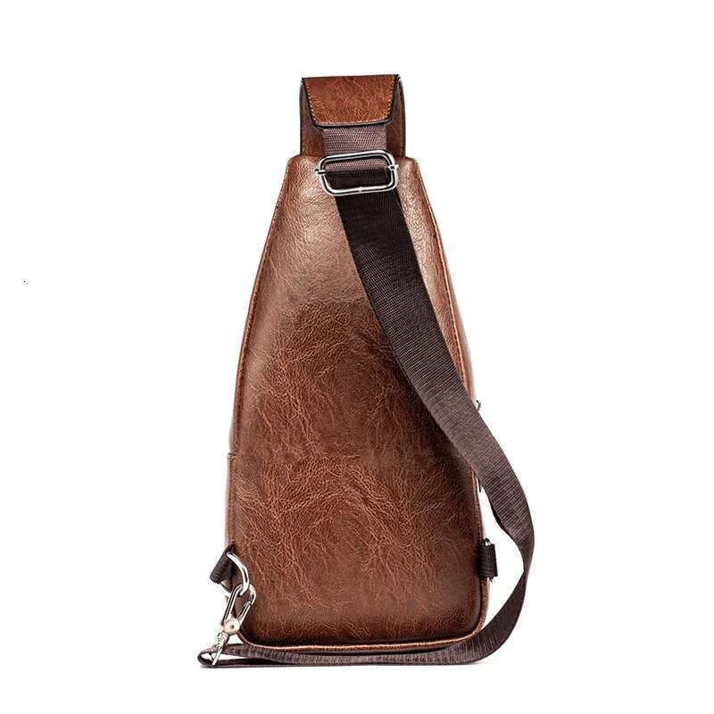 Men Cross body Sg Backpack Shoulder Messenger Bag Travel Fashion Trend Casual Retro PU Leather Male Crossbody Side Chest Bags