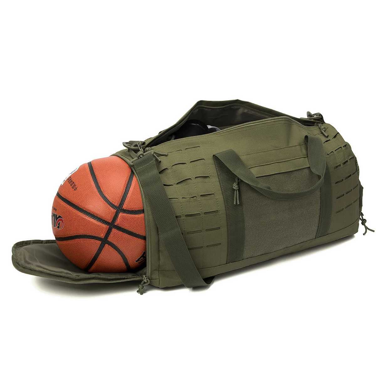 40L Sport Gym Bag Tactical Travel Duffel Bag For Men Basketball Weekender Bag carry lage travel bags Training BagXJ241122