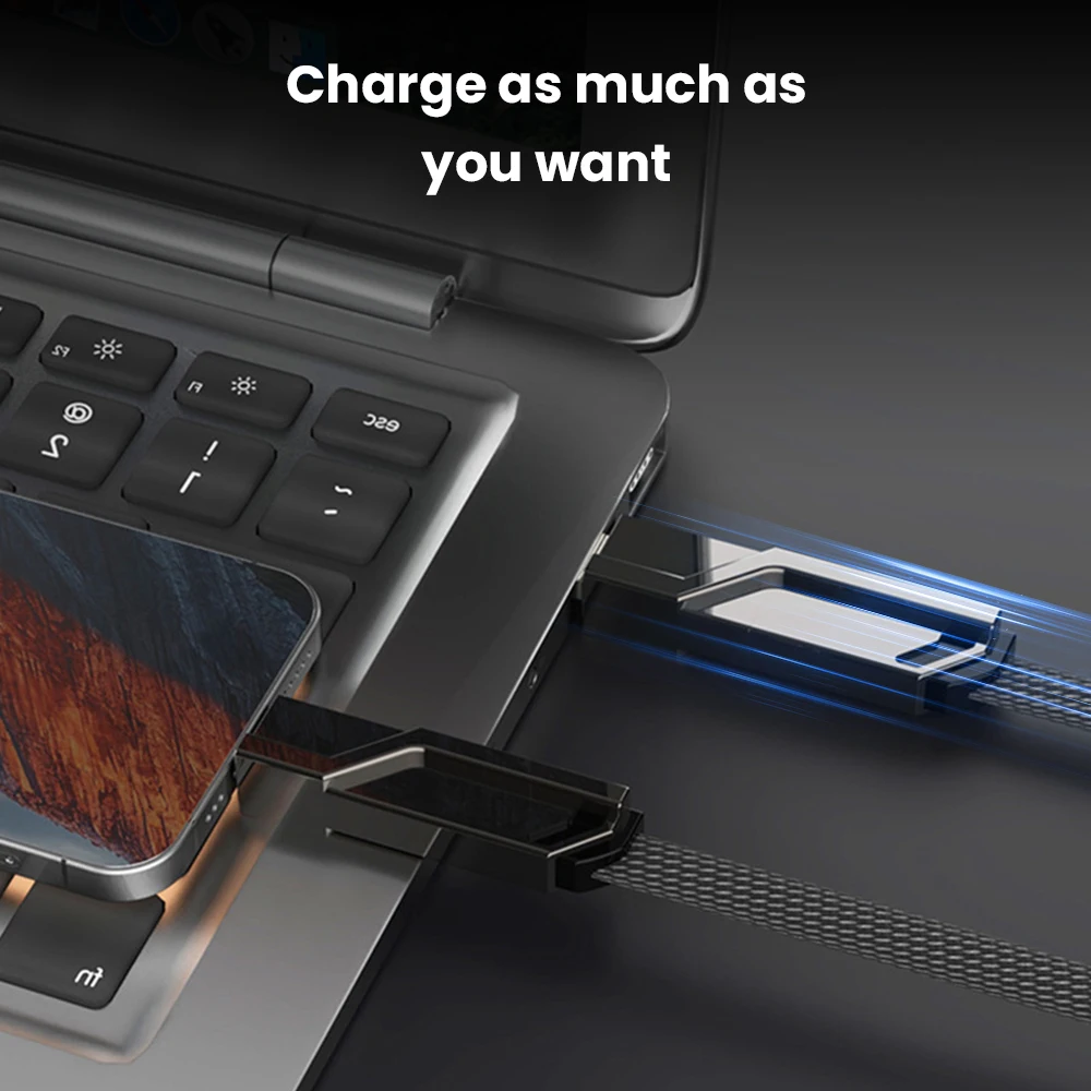 4 In 1 Fast Charging Cable 100W USB Type-C Cable Charging Cable For Huawei Samsung IPhone PD Power Bank USB C Cable Charger USB Date Cord 0.3m 1m 1.5m