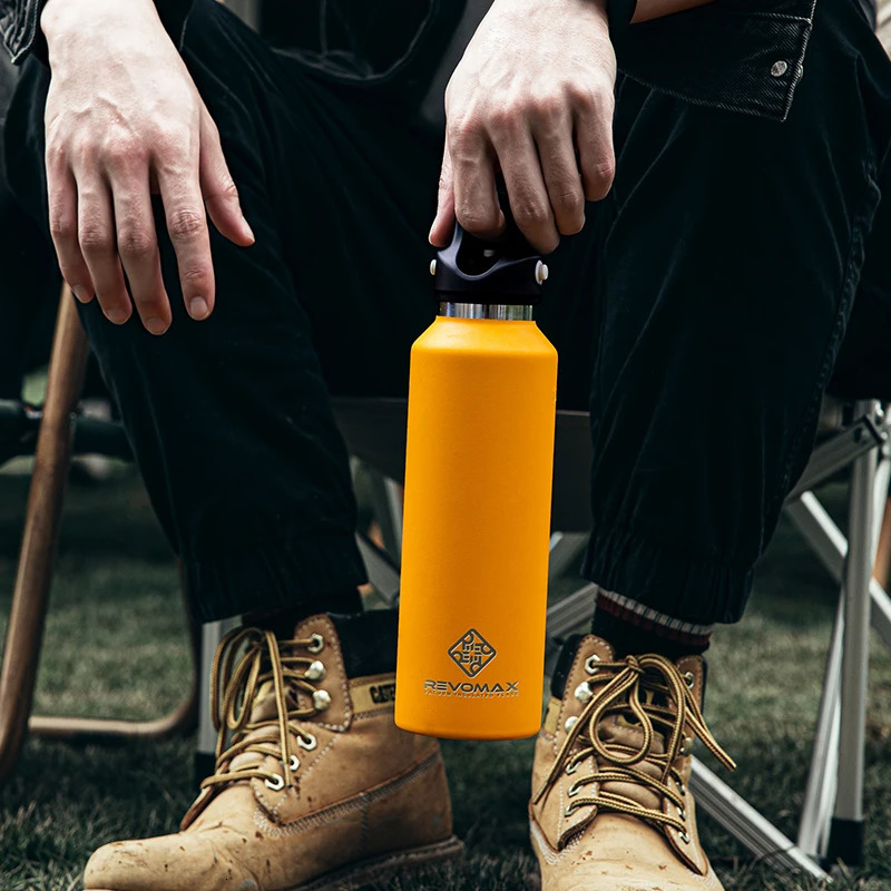 REVOMAX Large Capacity Stainless Steel Thermos Portable Vacuum Flask Insulated Tumbler With No Screw Lid Thermo Bottle 950ml 241121