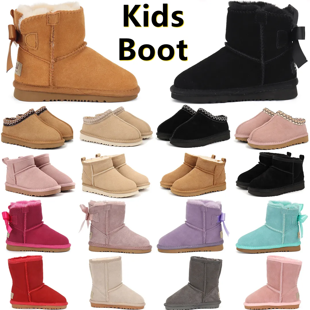 2025 Kids Boots Toddler Children Boots Baby Tasman Slippers Child Australia Snow Boot Winter Boot Classic Ultra Mini Boot Boys Girl Boots Preschool Fur Booties 21-35
