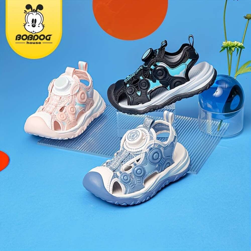 BOBDOG HOUSE Unisex Kid's Toddler's Close Toe Sandals with Rotating Buckle Comfy Durable Breathable Beach Water Shoes for Boy's & Girl&