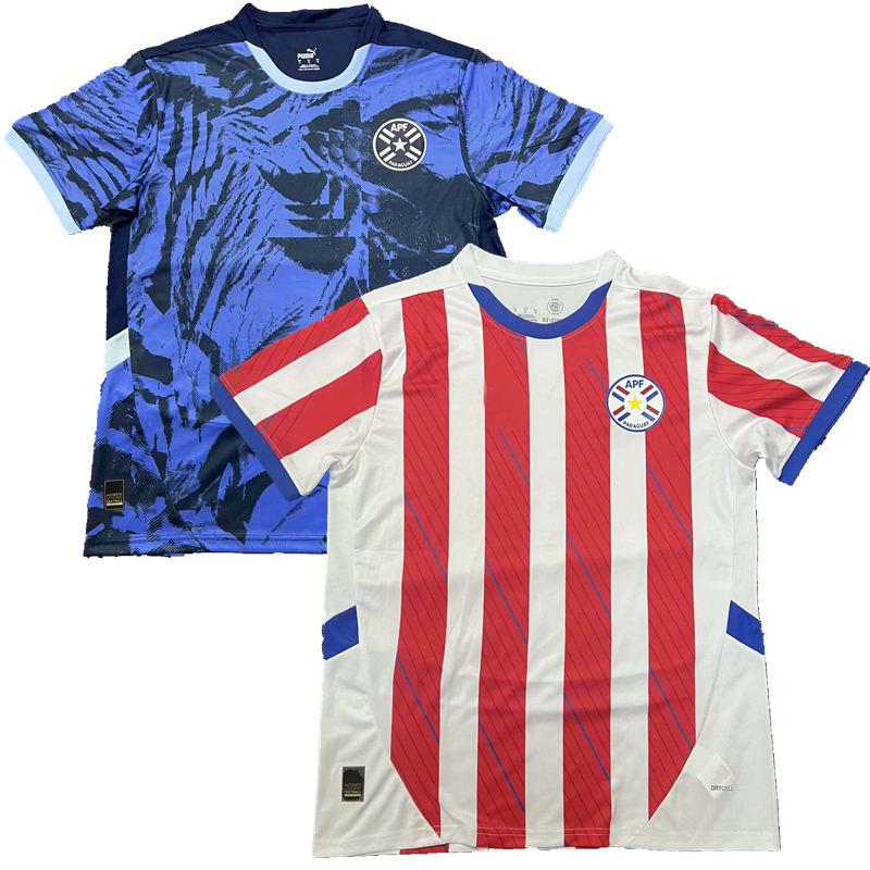 2024 2025 Paraguay Soccer Jerseys SANABRIA BAREIRO SOSA CUBAS GUSTAVO GOMEZ ALDERETE VILLASANTI ROMERO CAMPUZANO ROJAS 24 25 National team football shirt 4XL