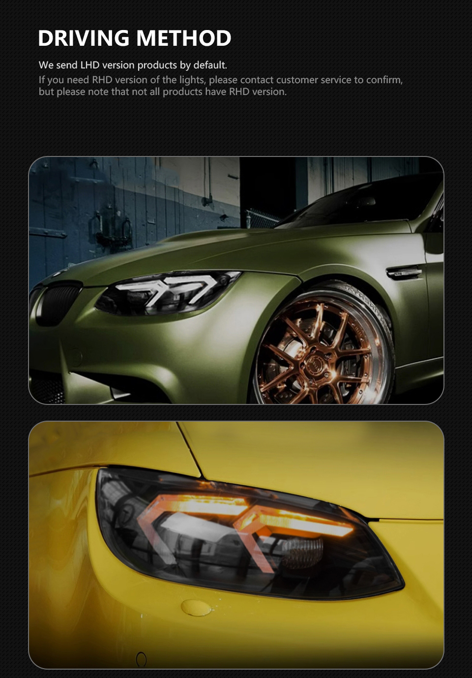 LED Headlight for BMW E92 2011-2013 Headlights E92 330I 335I Modification Assembly LED Lens DRL Turn Signal Light