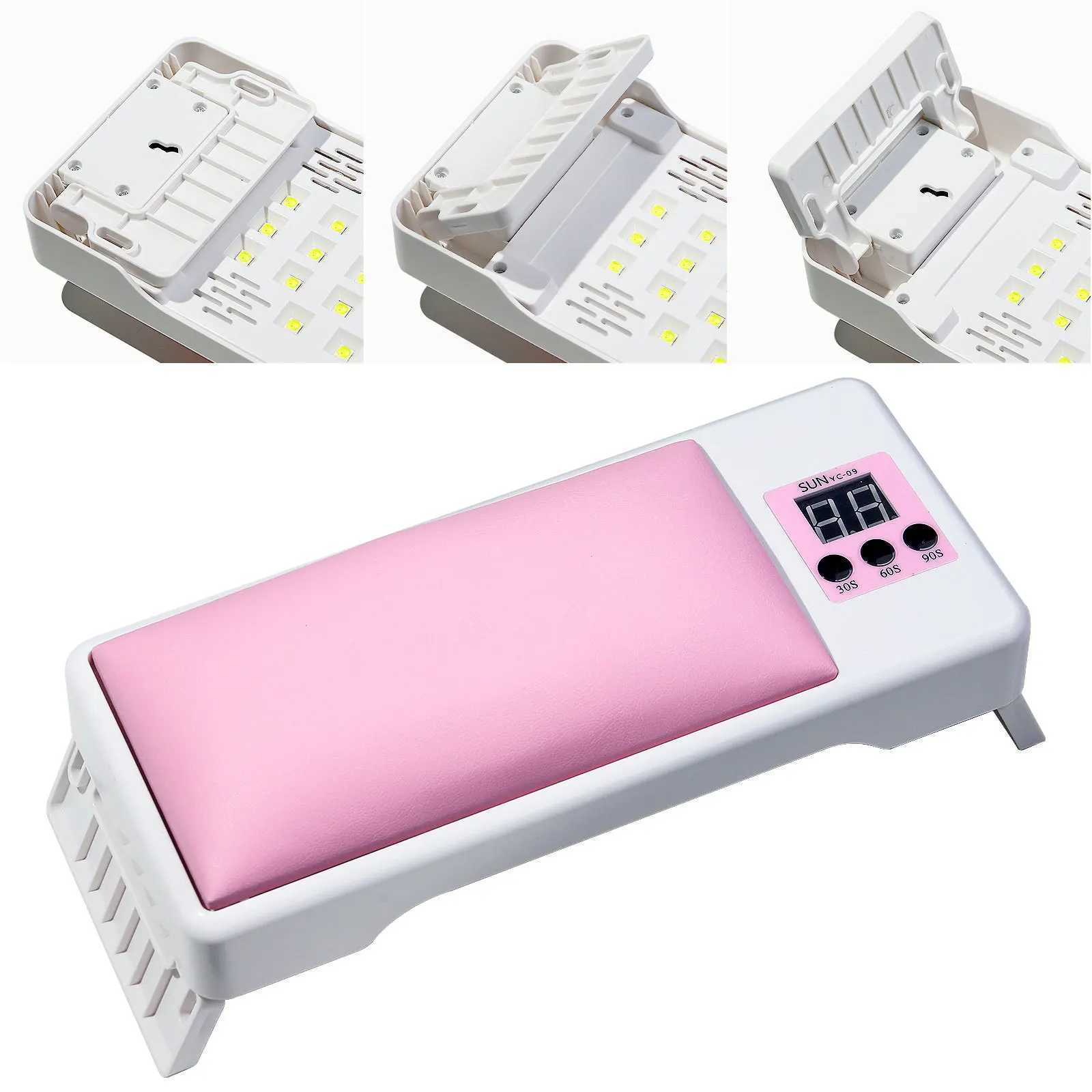 Handheld low nail dryer UV/LED light digital display folding timer fast drying process photo light nail tool M241123