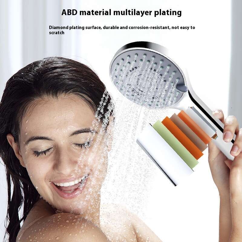Handheld new material, five level adjustment, bathroom shower head, strong pressurization, water-saving showerhead