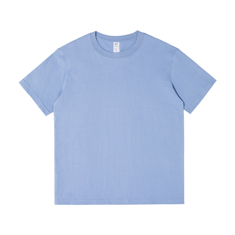 2024 Summer mens women shirts tees 230g heavy cotton short sleeve T-shirts men loose solid color base shirt T shirt white clothes shirt Breathable S-4