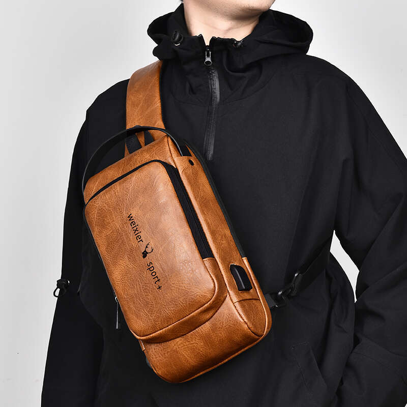 Men Sg Backpack Cross body Shoulder Chest with USB Charge Port Anti-theft Travel Motorcycle Rider Male Side Messenger Bag