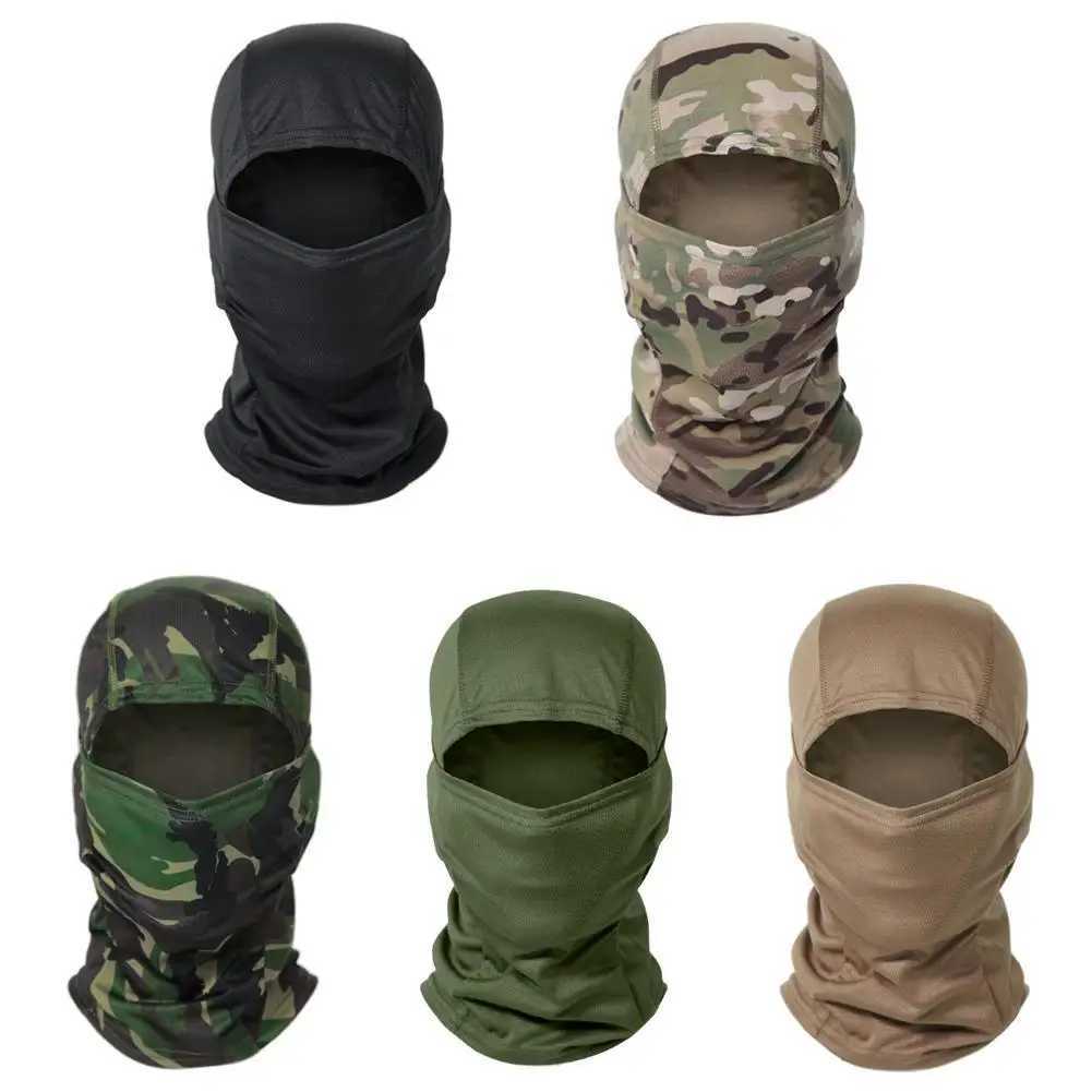 Balaclava Full Face Mask Cover Cycling Airsoft Hunting Hat Camouflage Balaclava Scarf Summer Sun Protection Cycling CapW250512