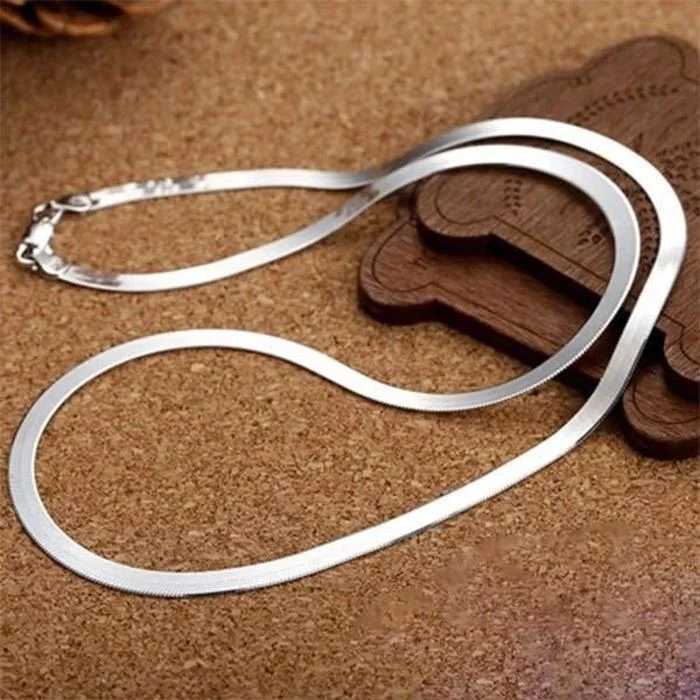 Hot 925 Sterling silver 18K Gold 4MM chain Necklace for Women Men La Luxury Fine Jewelry wedding gift chokerX241123