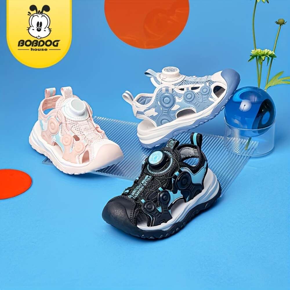 BOBDOG HOUSE Unisex Kid's Toddler's Close Toe Sandals with Rotating Buckle Comfy Durable Breathable Beach Water Shoes for Boy's & Girl&