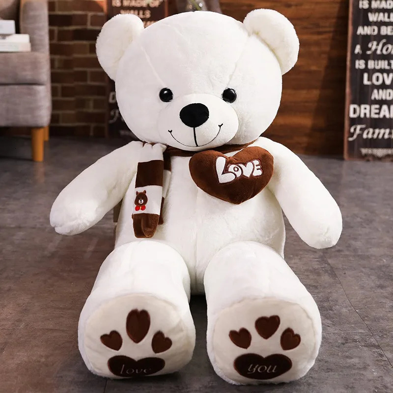 Embrace high-quality 4-color teddy bears with scarves stuffed animal bears plush toy dolls pillows childrens lovers birthdays and baby gifts 241122