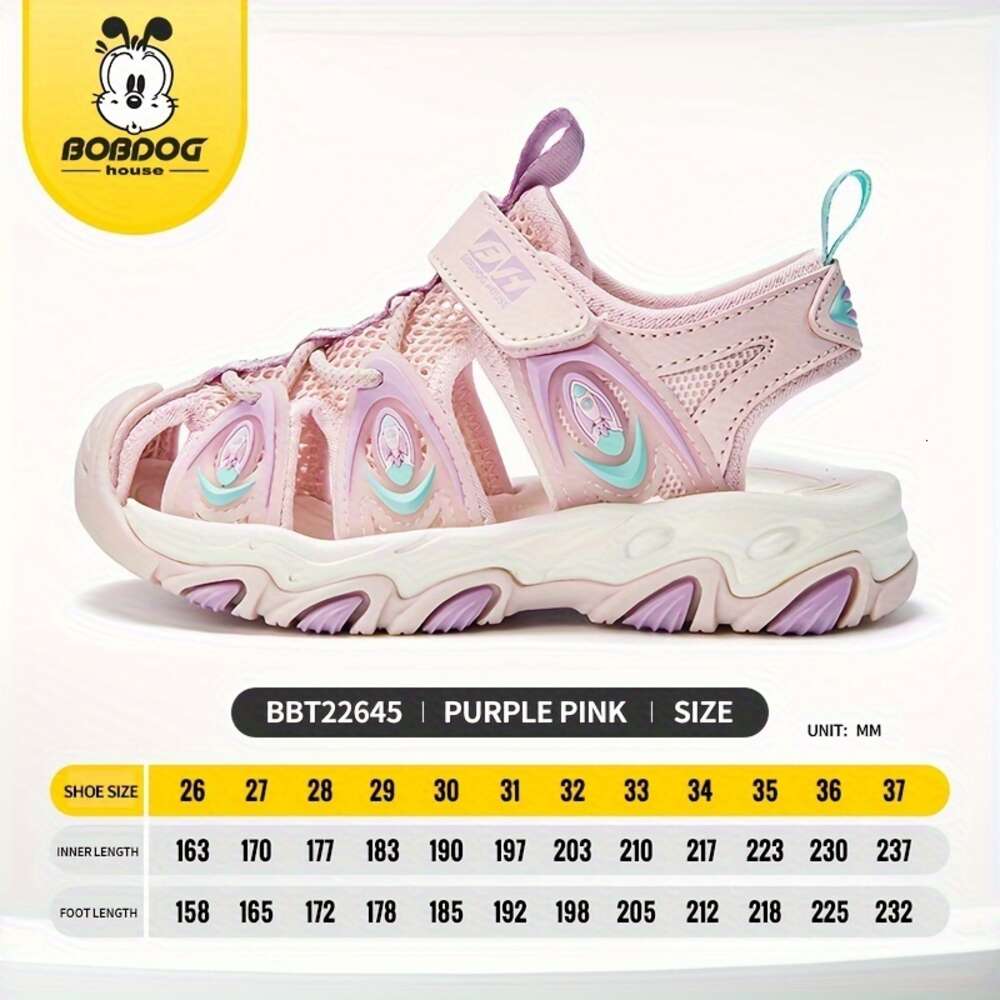 BOBDOG House Unisex Kid's Close Toe Breathable Sandals, Comfy Non Slip Durable Beach Water Shoes for Boy's & Girl's Outdoor Activities 