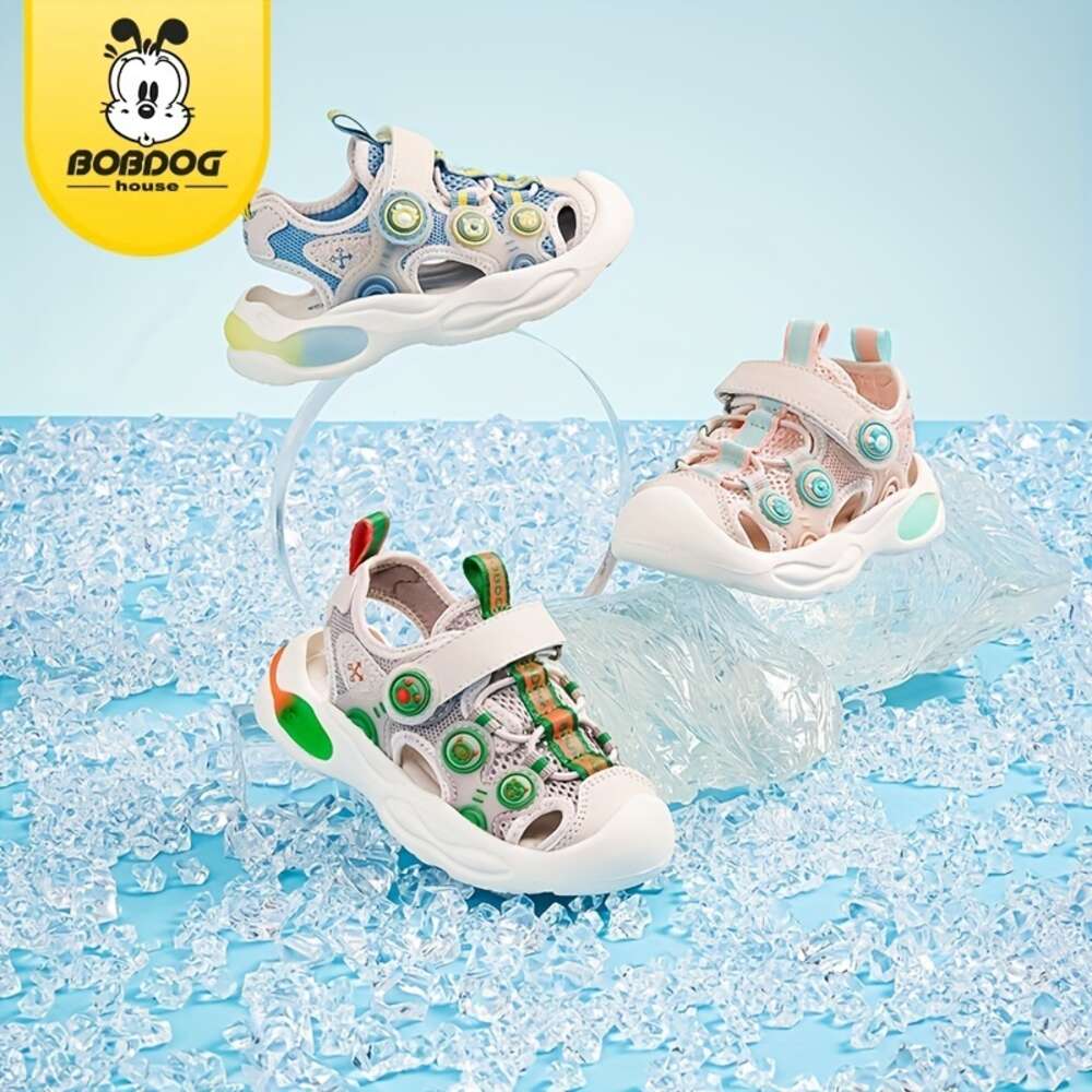 BOBDOG House Unisex Kid's Toddler's Close Toe Breathable Sandals, Comfy Non Slip Durable Soft Sole Beach Water Shoes for Boy's & Girl&#