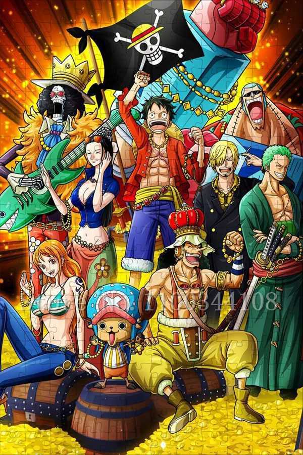 300/500/1000 pieces of Japanese anime puzzle one pirate wooden puzzle adult decompression assembly game toy X241122