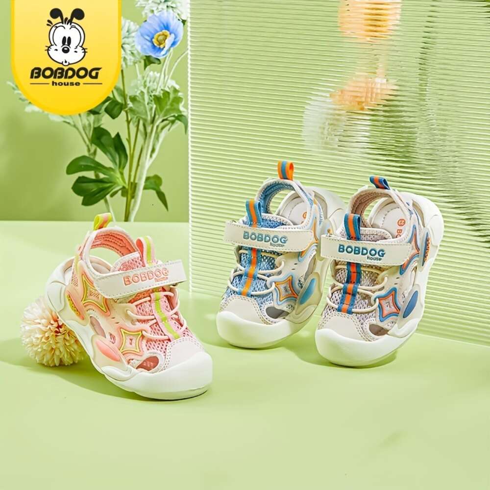 BOBDOG House Unisex Kid's Toddl's Close Toe Breathable Sandals, Comfy Non Slip Durable Soft Sole Beach Wat Shoes for Boy's & Girl'