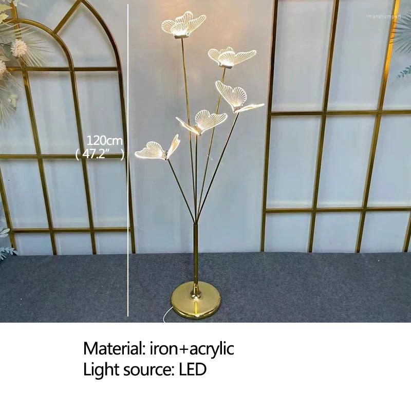 Lamps Floor BERTH Modern Lamp LED Landscape Atmosphere Light Creative Butterfly Standing Lights For Wedding Party Stage Background s