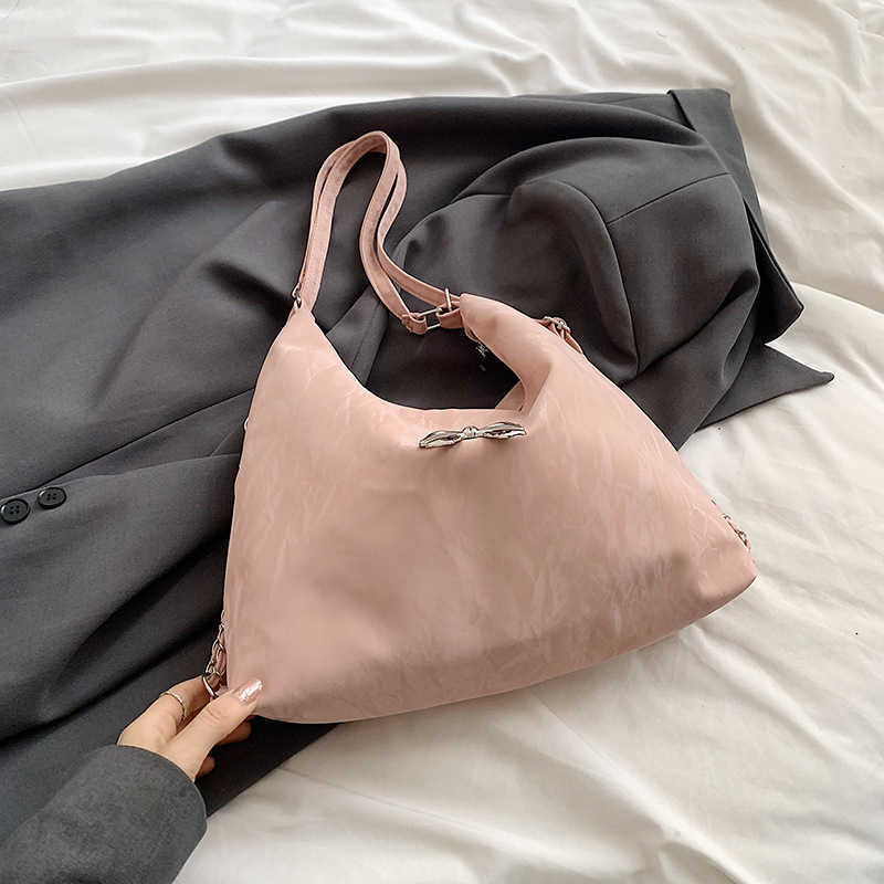 Tote bag for women 2024 new large capacity commuting backpack, summer versatile chain shoulder bag, high-end backpack