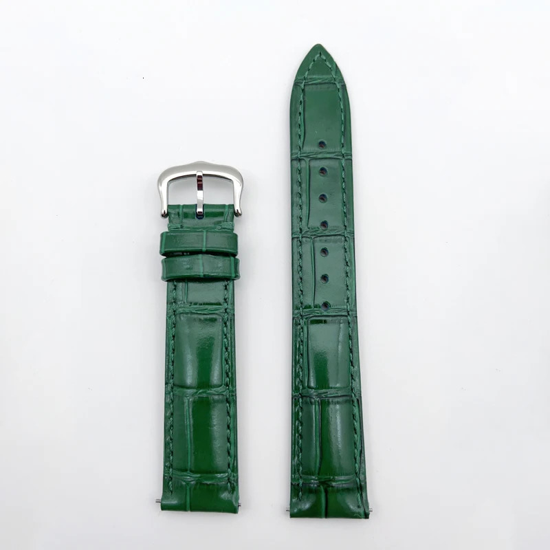 Full leather cowhide strap high-end breathable and durable suitable for tank//Santos leather strap accessories 241122