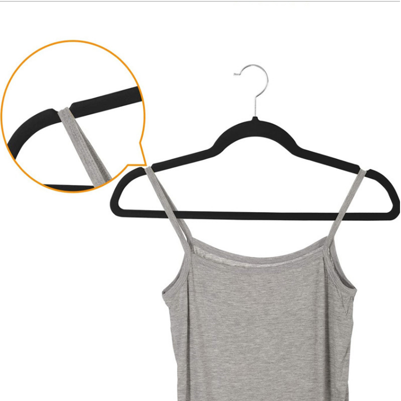 New Creative Plush Hanger Anti slip Durable Space saving Velvet Hanger High end Home Suit Dress Clothes Sorting and Storage Hanger traceless YA283