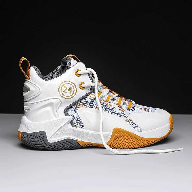 Athletic Outdoor Childrens High Top Basketball Shoes for Boy and Girl Number 24 Kids Sport Trend Sneakers Q250420