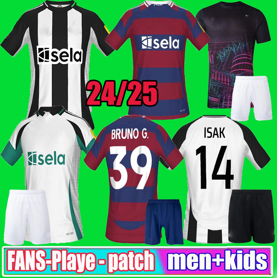 NewCastLe 2024 home away Soccer Jerseys BRUNO G. JOELINTON ISAK 24 25 3RD TONALI ISAK Fans Player MAXIMIN WILSON ALMIRON Football Shirt MEN kids kit 16-4XL