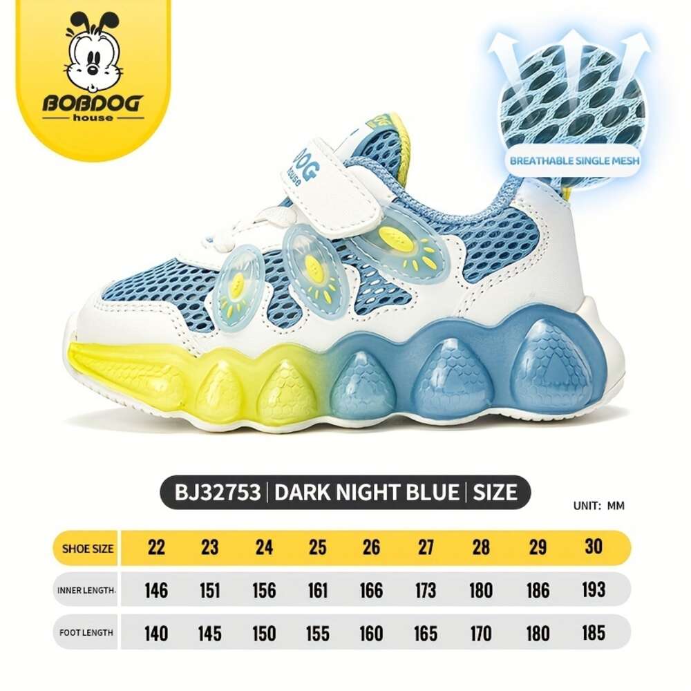 BOBDOGHOUSE Casual Cute Low Top Mesh Sneakers Girls Breathable Non-slip Shock-absorbing Running Shoes for Summer BJ32753
