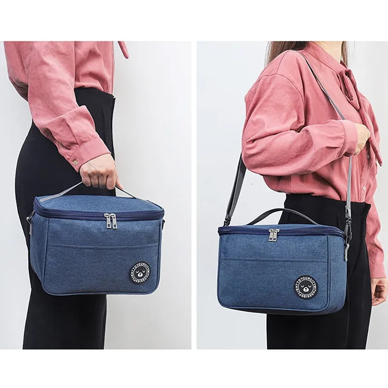 Insulated Lunch Box Men Women Travel Portable Camping Picnic Bag Cold Food Cooler Thermal Kids Case With Strap 1 241122