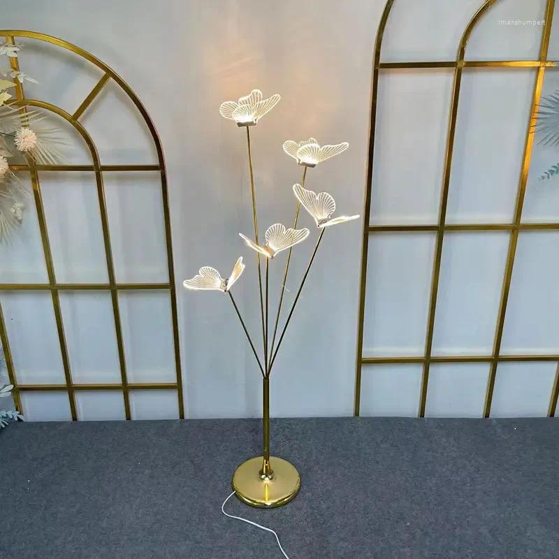 Lamps Floor BERTH Modern Lamp LED Landscape Atmosphere Light Creative Butterfly Standing Lights For Wedding Party Stage Background s