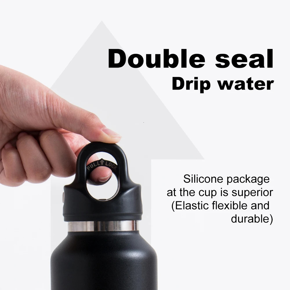 REVOMAX Large Capacity Stainless Steel Thermos Portable Vacuum Flask Insulated Tumbler With No Screw Lid Thermo Bottle 950ml 241121