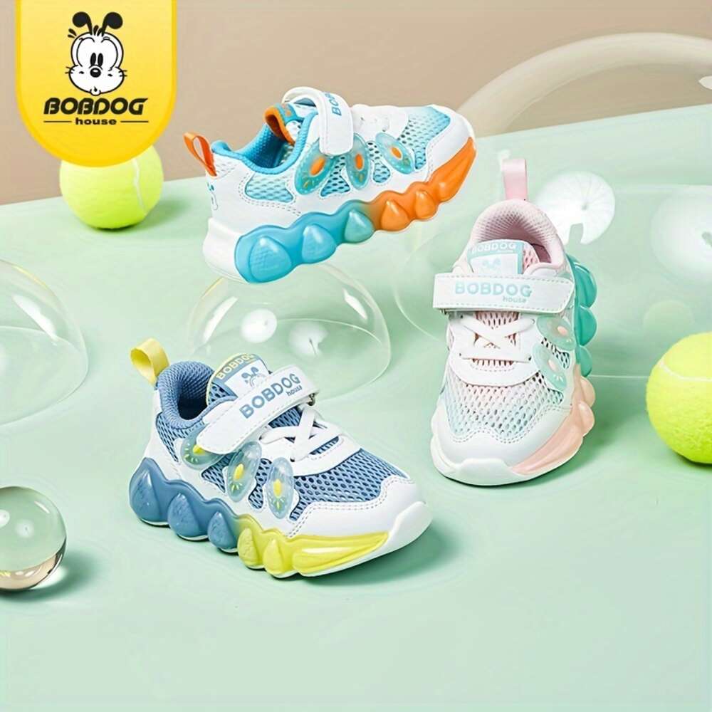 BOBDOGHOUSE Casual Cute Low Top Mesh Sneakers Girls Breathable Non-slip Shock-absorbing Running Shoes for Summer BJ32753