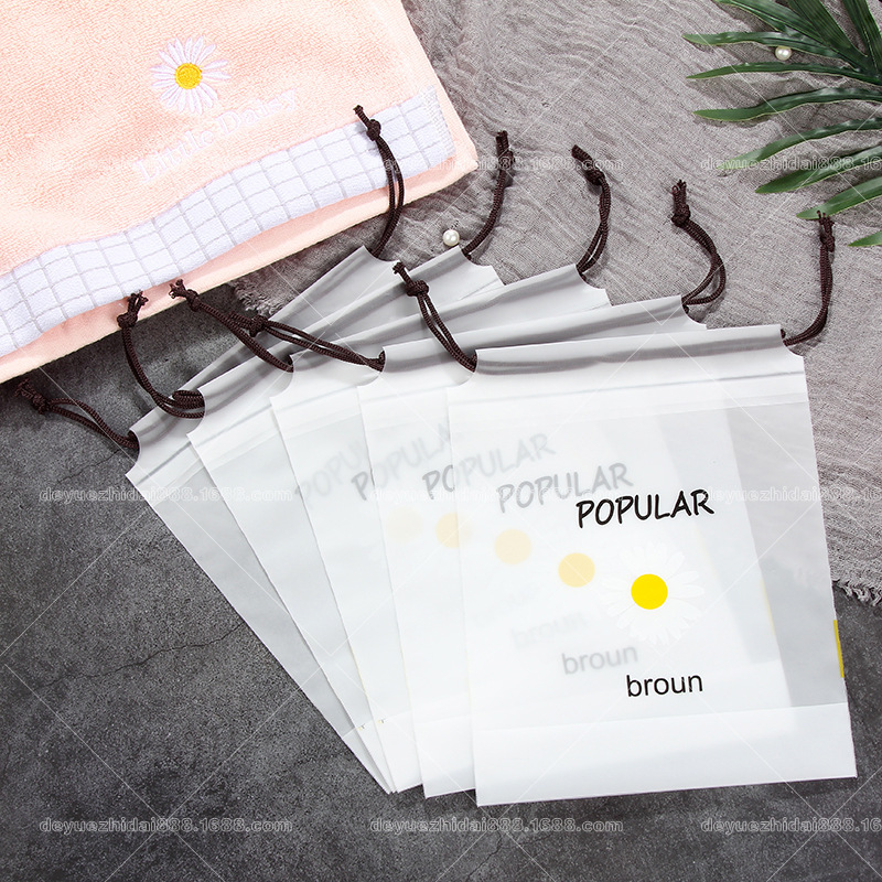 EVA drawstring bag daisy drawstring bag bundle bag accessory packaging, small bag frosted stationery bag directly supplied by the manufacturer
