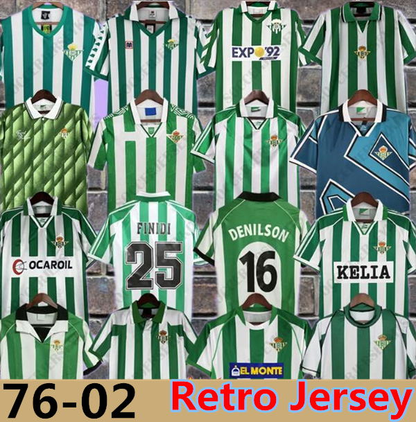 soccer Jerseys Retro REAL classic vintage football shirt 01 02 03 04 76 77 82 85 94 95 96 97 98 99 00 2001 2002 1995 1997 1976 ALFONSO BETIS JARNI DENILSO 1977 1985 2000 2003